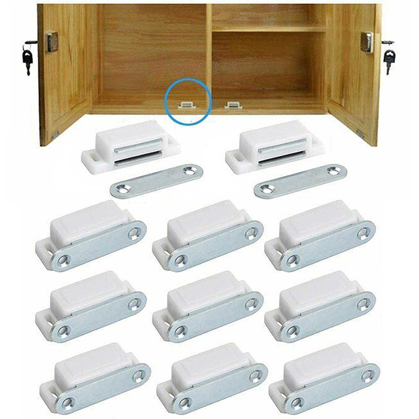 Yirtree 10Pcs Magnetic Cabinet Locks , Easy Installation Tool - Child Proof  Drawers - No Tools Or Screws Needed Magnetic Children Protection Safety
